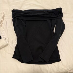 Abercrombie & Fitch Black Off-Shoulder Top